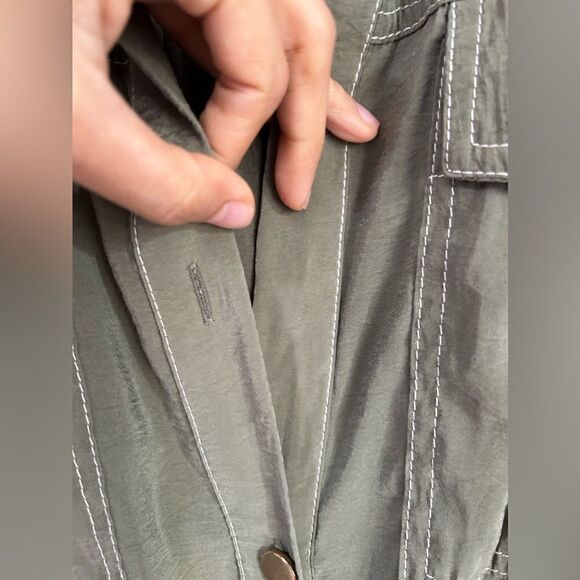 Zara Green Long Sleeves Belted Jumpsuit - Picture 8 of 15